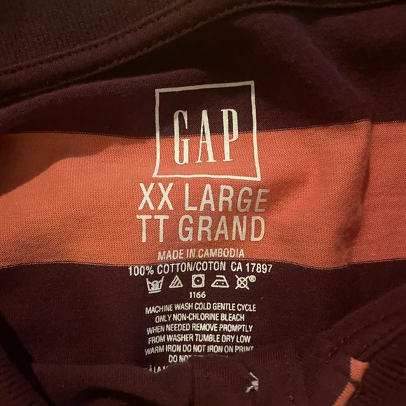 GAP Men's Polo Striped Shirt Size XXL - new without tags - Picture 2 of 3